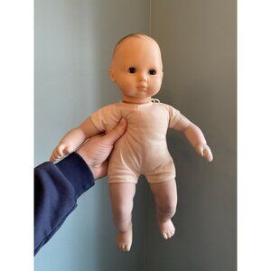 Pleasant Company AMERICAN GIRL Bitty BABY DOLL, Brown EYES & Head 15" EUC